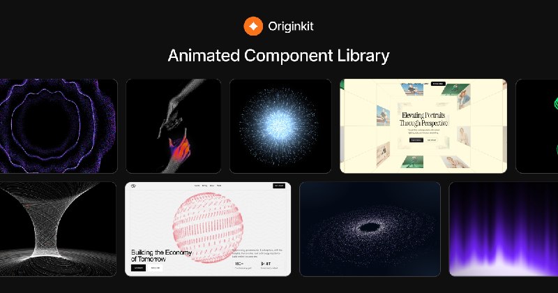 Originkit — Free Animated component library for modern websites