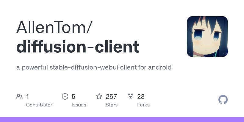 GitHub - AllenTom/diffusion-client: a powerful stable-diffusion-webui client for android