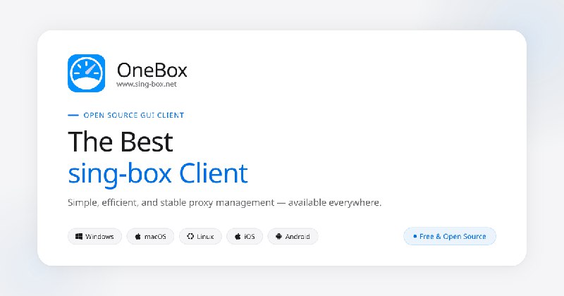 OneBox – The Best sing-box GUI Client for Windows, macOS, iOS & Android