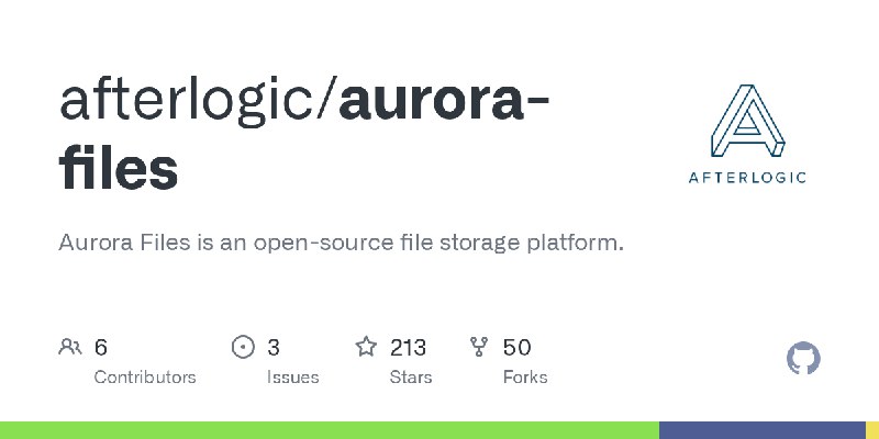 GitHub - afterlogic/aurora-files: Aurora Files is an open-source file storage platform.