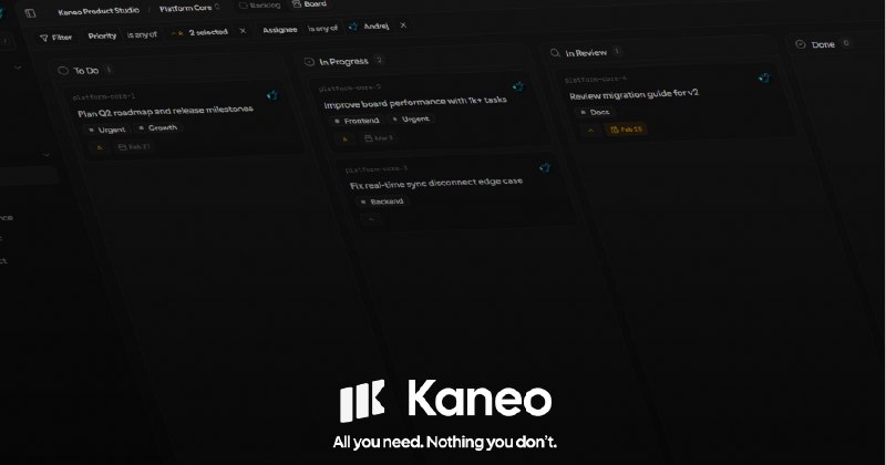 GitHub - usekaneo/kaneo: 🎯 All you need. Nothing you don't. Open source project management that works for you, not against you.