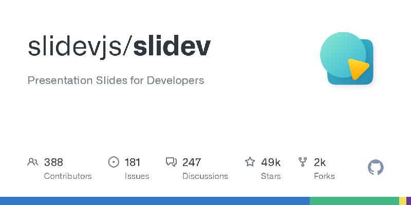 GitHub - slidevjs/slidev: Presentation Slides for Developers