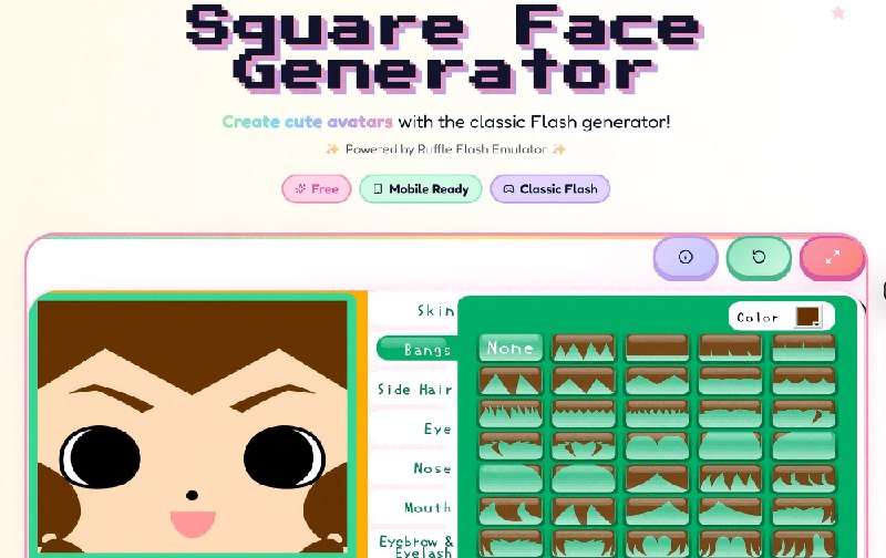 Classic square avatar maker for modern browsers