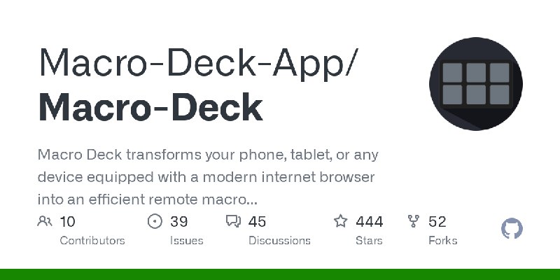 GitHub - Macro-Deck-App/Macro-Deck: Macro Deck transforms your phone, tablet, or any device equipped with a modern internet browser…