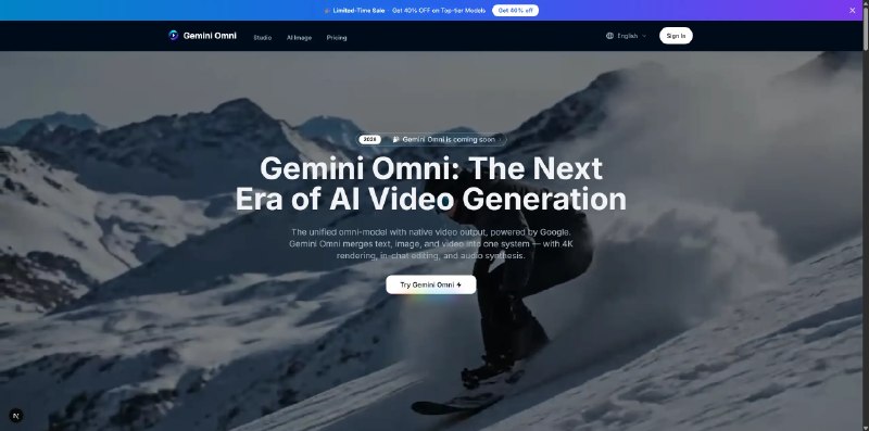 Gemini Omni AI 视频生成器：打造 4K 电影级画质