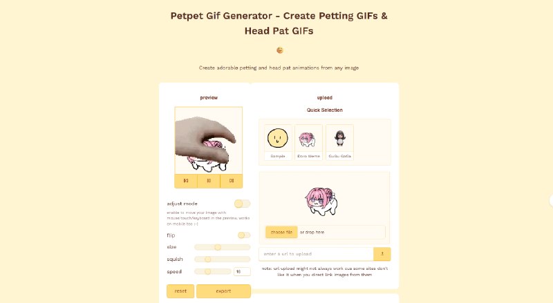 Best Petpet GIF Generator - Free Online Head Pat GIF Maker