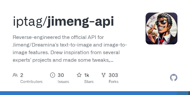 GitHub - iptag/jimeng-api: Reverse-engineered the official API for Jimeng/Dreamina’s text-to-image and image-to-image features.…