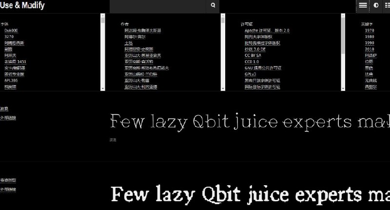#字体 #网址 #网站无版权可商用字体站+1在usemodify你能发现数十页不同罗列的字体展示每个字体都提供了更新的版本历史及下载外链使用这些字体无需支付版权费用并支持你添加到商业化项目中官网：