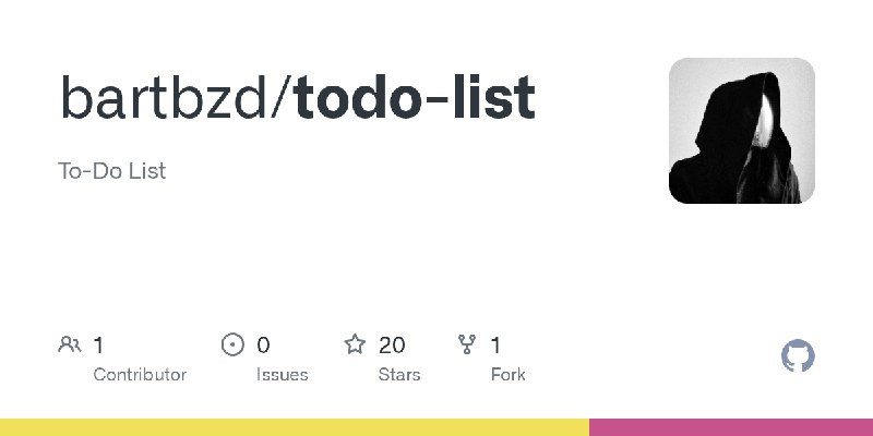 GitHub - bartbzd/todo-list: To-Do List