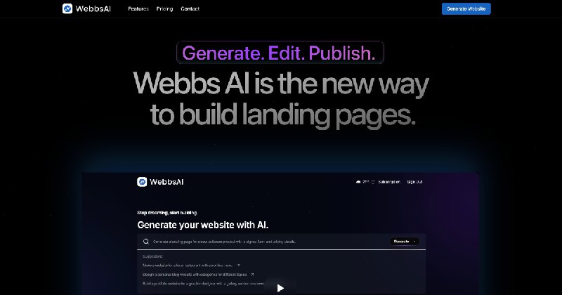 AI Website Builder: Generate Sites Instantly | WebbsAI