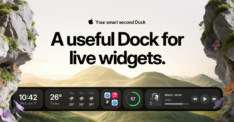 Cooldock — Smart Second Dock with Live Widgets for Mac