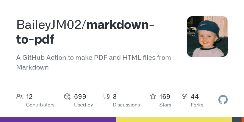 GitHub - BaileyJM02/markdown-to-pdf: A GitHub Action to make PDF and HTML files from Markdown