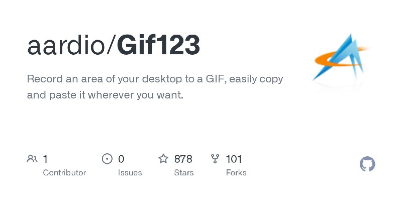 GitHub - aardio/Gif123: Record an area of your desktop to a GIF, easily copy and paste it wherever you want.