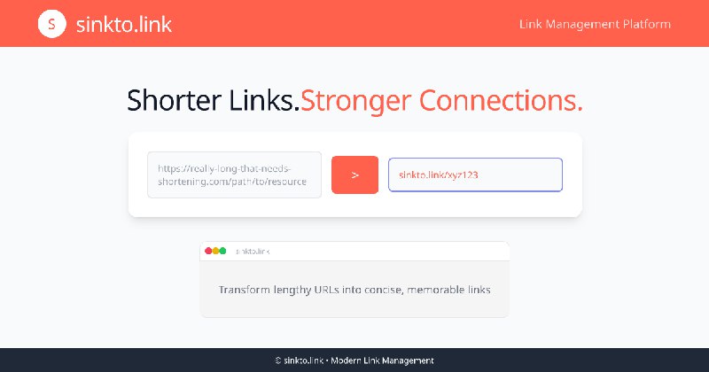 Free URL Shortener with Analytics & Team Collaboration | Sinkto.Link