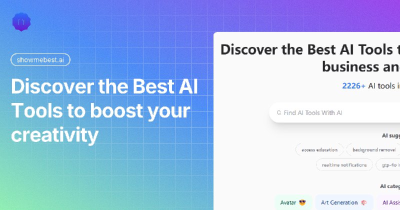 Discover Best AI tools on ShowMeBest.AI