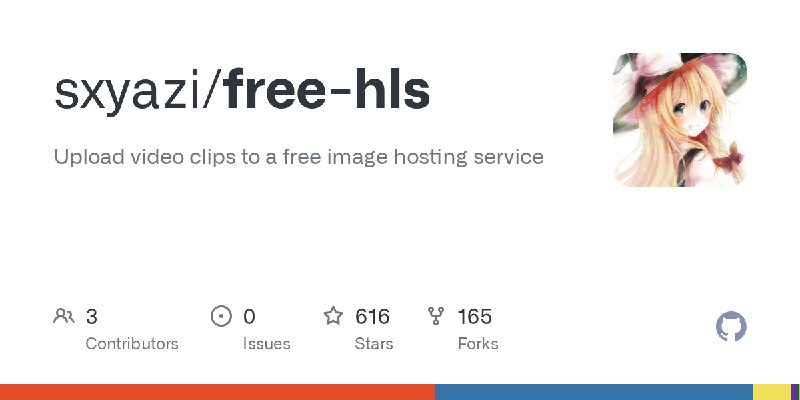 GitHub - sxyazi/free-hls: Upload video clips to a free image hosting service