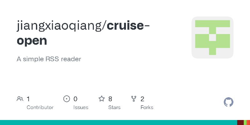 GitHub - jiangxiaoqiang/cruise-open: A simple RSS reader