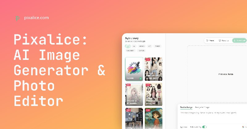 Pixalice – AI图片与视频生成器