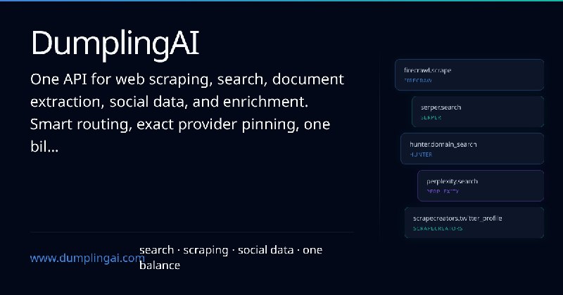 DumplingAI — Reliable Web Data for AI Agents