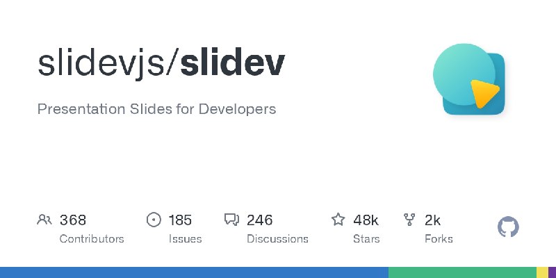 GitHub - slidevjs/slidev: Presentation Slides for Developers
