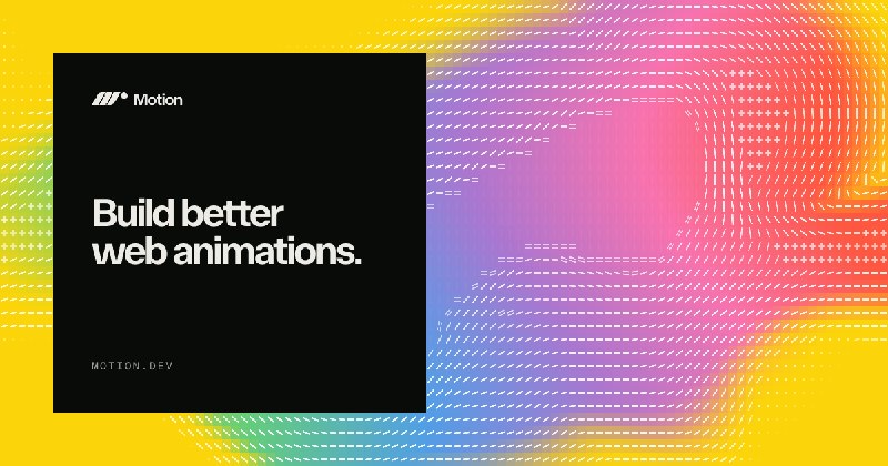 Motion: JavaScript & React animation library