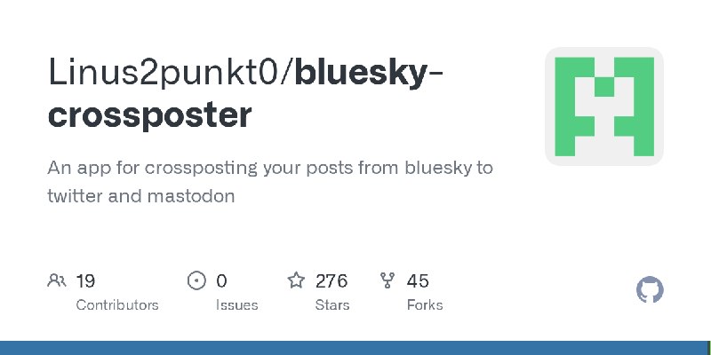 GitHub - Linus2punkt0/bluesky-crossposter: An app for crossposting your posts from bluesky to twitter and mastodon