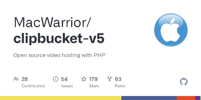 GitHub - MacWarrior/clipbucket-v5: Open source video hosting with PHP