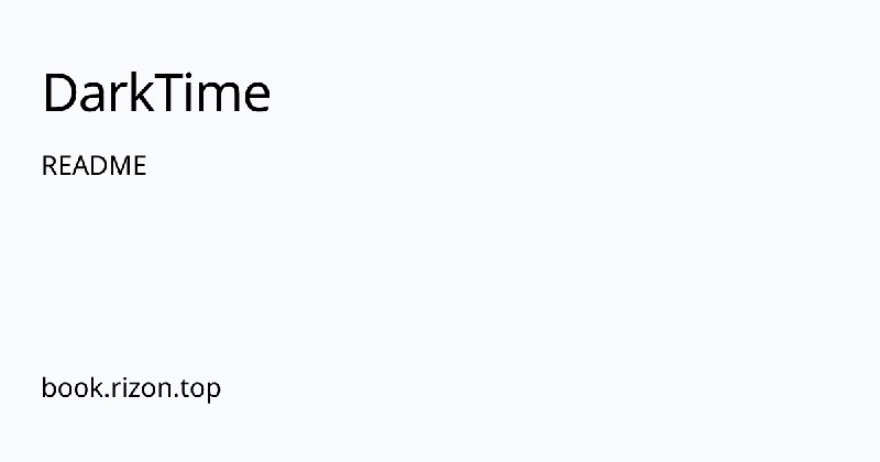 README | DarkTime
