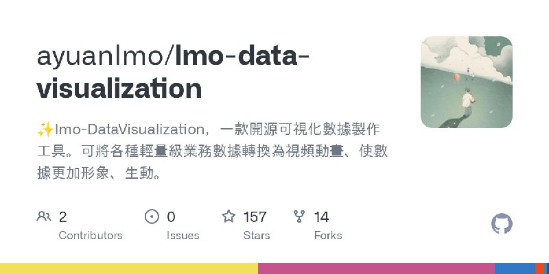 GitHub - ayuanlmo/lmo-data-visualization: ✨lmo-DataVisualization，一款開源可視化數據製作工具。可將各種輕量級業務數據轉換為視頻動畫、使數據更加形象、生動。