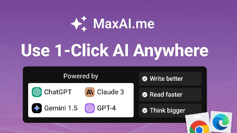 MaxAI: Ask AI anything as you browse