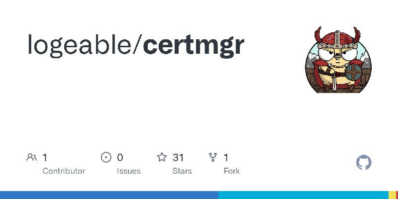 GitHub - logeable/certmgr
