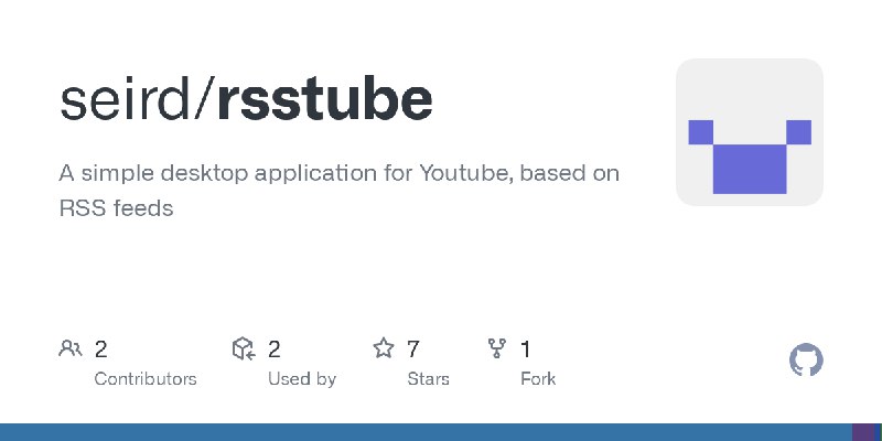 GitHub - seird/rsstube: A simple desktop application for Youtube, based on RSS feeds