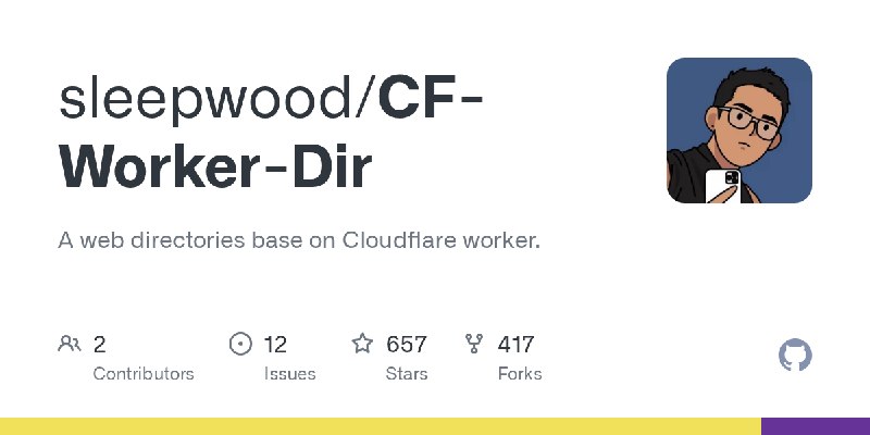 GitHub - sleepwood/CF-Worker-Dir: A web directories base on Cloudflare worker.