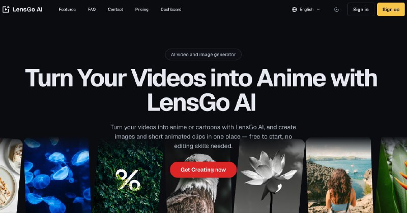 免費 AI 動漫 & 卡通影片生成器 – LensGo AI