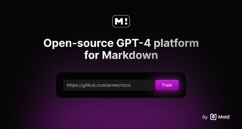 #AI #GPTMarkprompt | 用于Markdown的开源GPT-4平台从 GitHub 存储库或网站同步您的 Markdown/Markdoc/MDX/HTML/文本文件，将它们拖放到仪表板中，或以编程方式上传它们