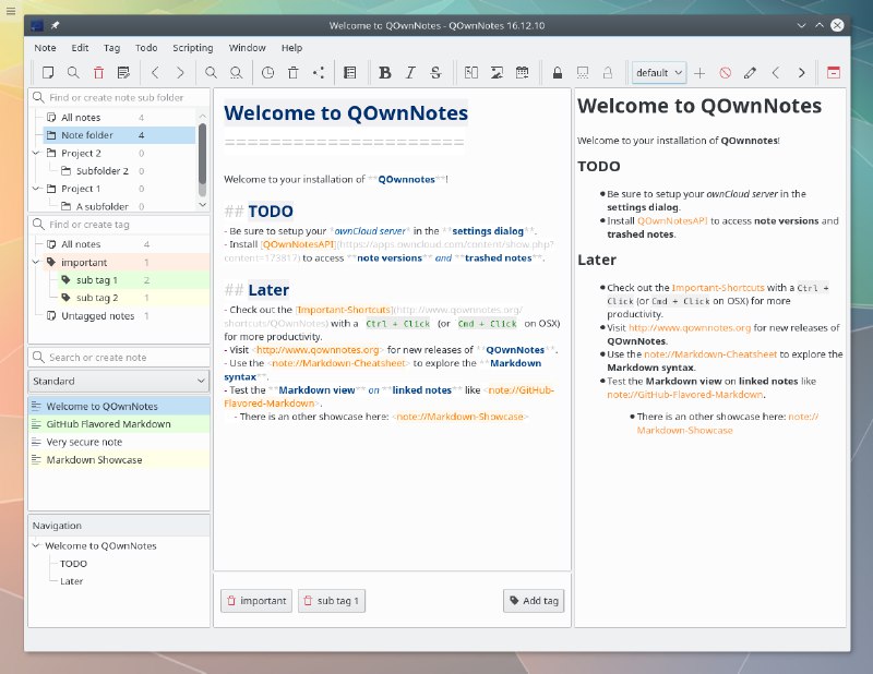 GitHub - pbek/QOwnNotes: QOwnNotes is a plain-text file notepad and todo-list manager with Markdown support and Nextcloud / ownCloud…