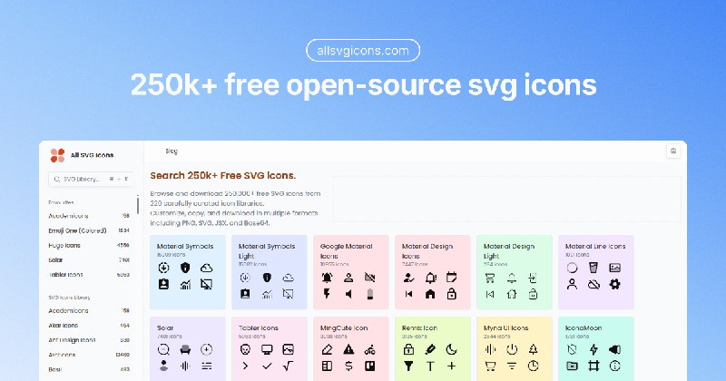 All SVG Icons: Free & Open Source SVG Icon Libraries