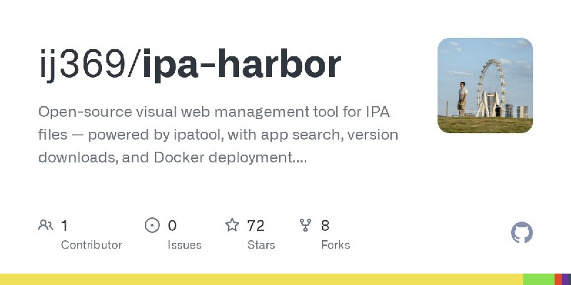 GitHub - ij369/ipa-harbor: Open-source visual web management tool for IPA files — powered by ipatool, with app search, version…