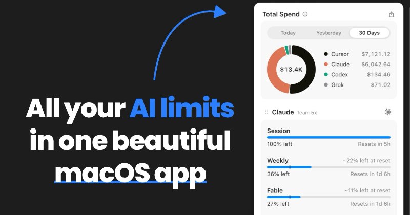 OpenUsage - AI Limits Tracker for Cursor, Claude Code, Codex and more
