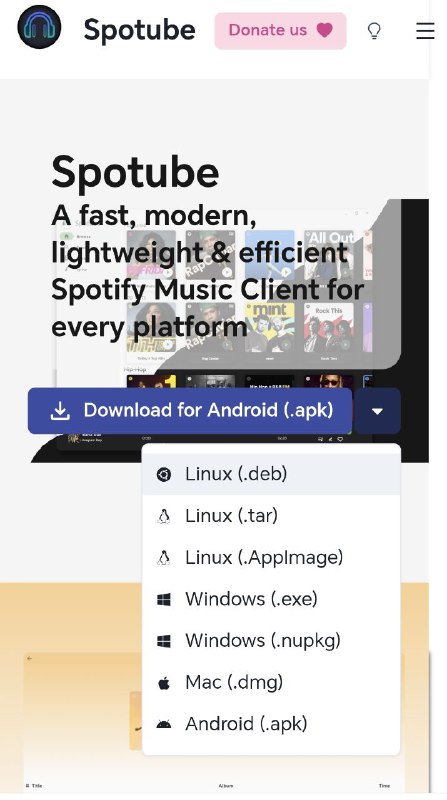 Spotube免费开源跨平台 Spotify 第三方客户端，支持 Android、Windows、Mac、Linux 平台