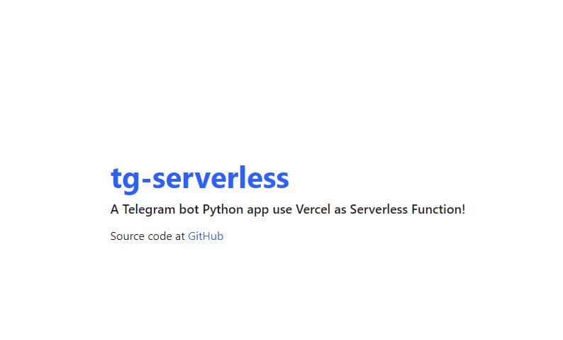 A Telegram bot Python 3.7+ app use Vercel as Serverless Function!