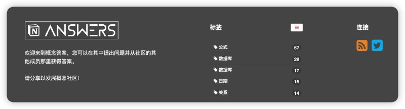 #notion #网址 #网站一个国外的围绕notion相关问题的问答社区，在这里你能找到数据库、公式等相关问题