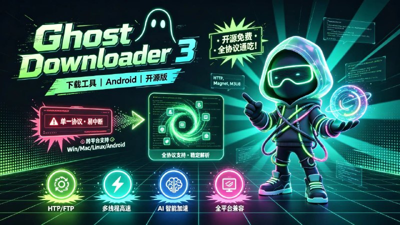 🤖 Ghost Downloader 3📦 下载工具 ｜ Android ｜ 开源版