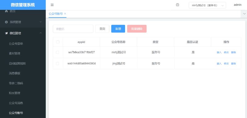 #微信公众号管理系统 包含公众号菜单管理🗄、自动回复🗨、素材管理📂、模板消息☘️、粉丝管理🤹‍♂️等功能，前后端都开源免费：