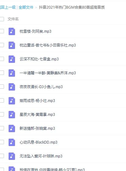 #抖音2021年热门BGM合集80首超高音质链接：