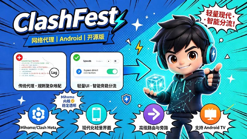 🤖 ClashFest v0.10.2📦 网络代理 ｜ Android ｜ 开源版