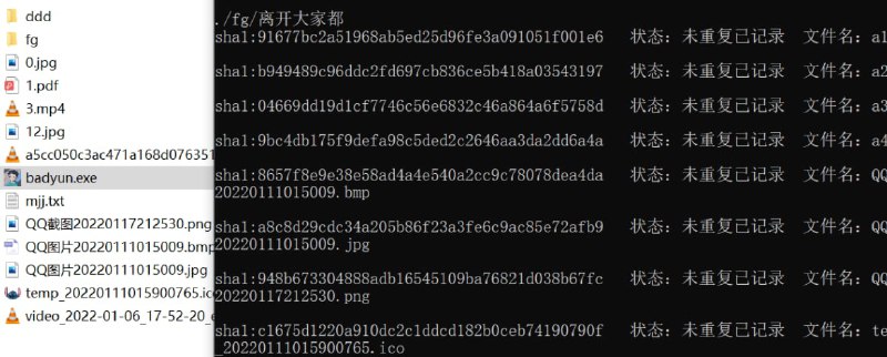 神器：文件一键批量去重 自动递归删除 生成文件结构地址：