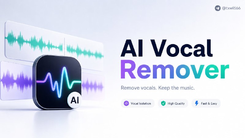 AI 人声去除器上传本地文件，运行基于 Demucs 的音频分离，然后即可 预览并下载人声与伴奏部分的 MP3/WAV 音轨