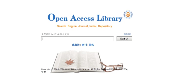 #Oalib-免费论文搜索，OALib是一个集合开源论文的数据库，囊括2,011,936余篇学术论文供读者免费查阅或下载地址：