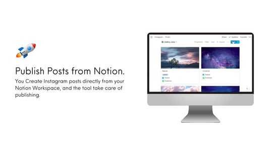 免费使用Notion 发布和浏览 Instagram 帖子特点：Instagram 帖子自动发布